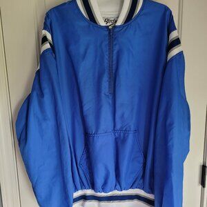 Vintage 80s 90s Blue Jacket Windbreaker size XL Athletic Banded Birdie brand